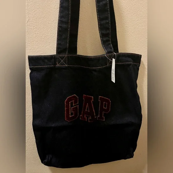 NWT Gap Logo Denim Bag - Picture 1 of 4